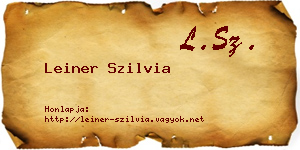 Leiner Szilvia névjegykártya