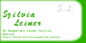 szilvia leiner business card